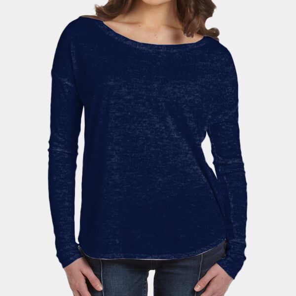 Ladies' Flowy Long-Sleeve T-Shirt with 2x1 Sleeves Thumbnail