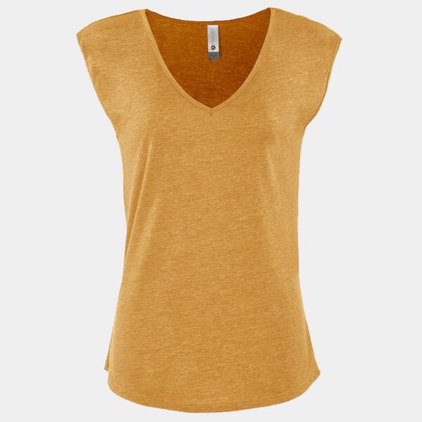Women's Festival Sleeveless Deep V-Neck T-Shirt Thumbnail