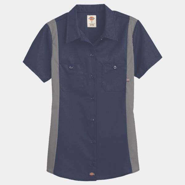 Women's Short Sleeve Industrial Colorblocked Shirt Thumbnail