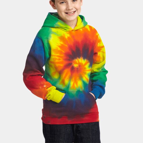 Port & Company - Youth Tie Dye Pullover Hooded Sweatshirt Thumbnail