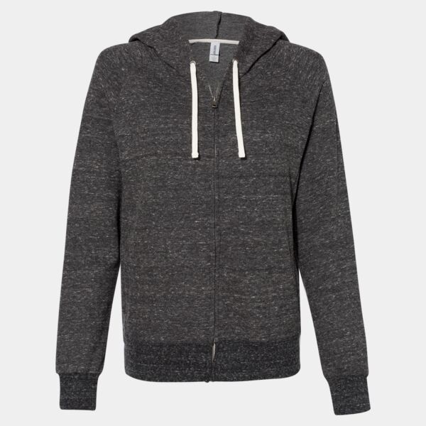 JERZEES - Women's Snow Heather French Terry Full-Zip Hooded Sweatshirt Thumbnail