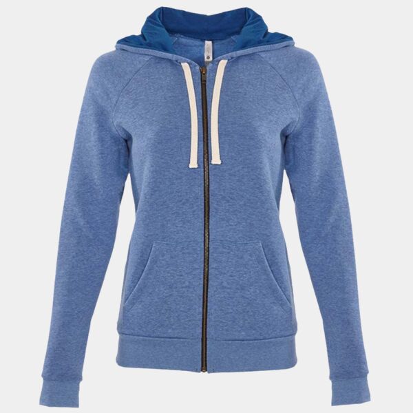 Next Level - Women's Malibu Raglan Full-Zip Hoodie Thumbnail