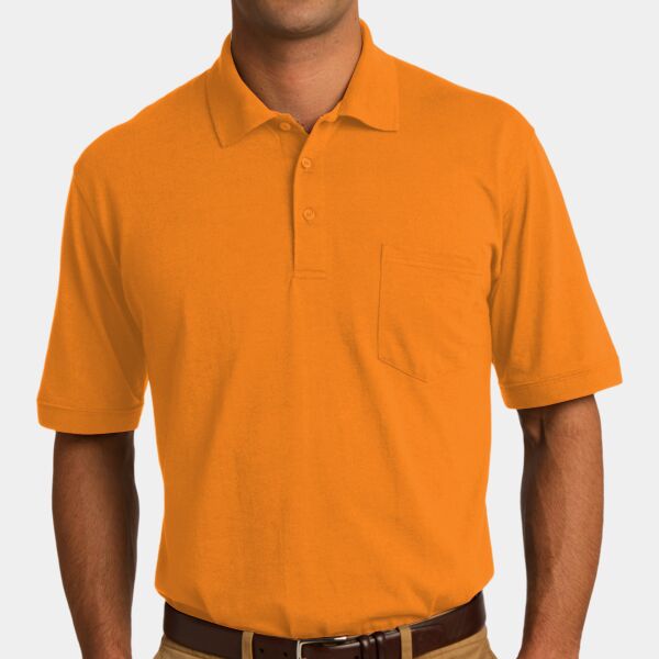 Core Blend Jersey Knit Pocket Polo Thumbnail