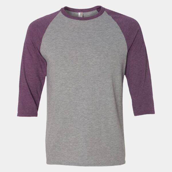 Triblend Raglan Three-Quarter Sleeve T-Shirt Thumbnail