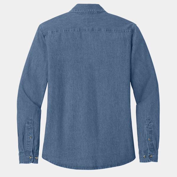Ladies Long Sleeve Value Denim Shirt Thumbnail