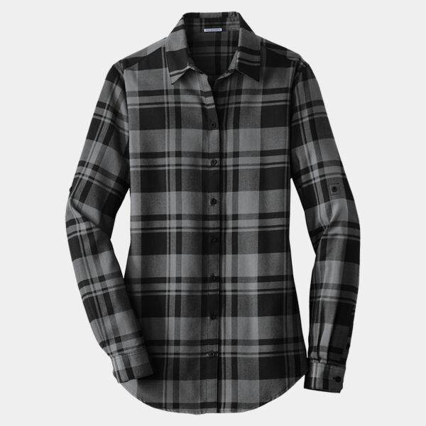 Ladies Plaid Flannel Tunic Thumbnail