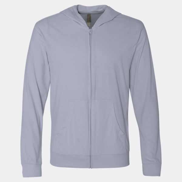 Sueded Long Sleeve Hooded Full Zip Thumbnail