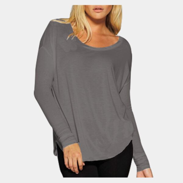 Women’s Flowy 2x1 Ribbed Long Sleeve Tee Thumbnail